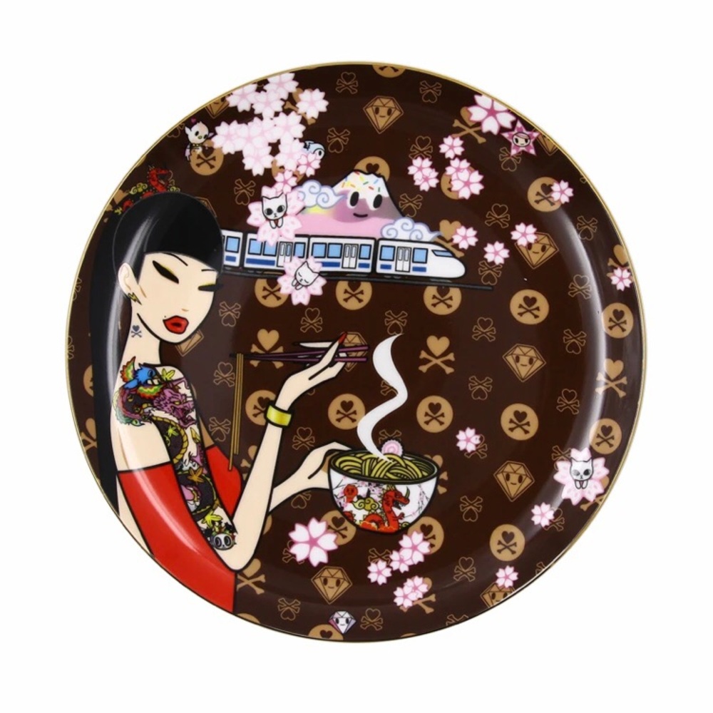 NWT Tokidoki SET OF 2 Around the World Series 8" Ceramic Plates
